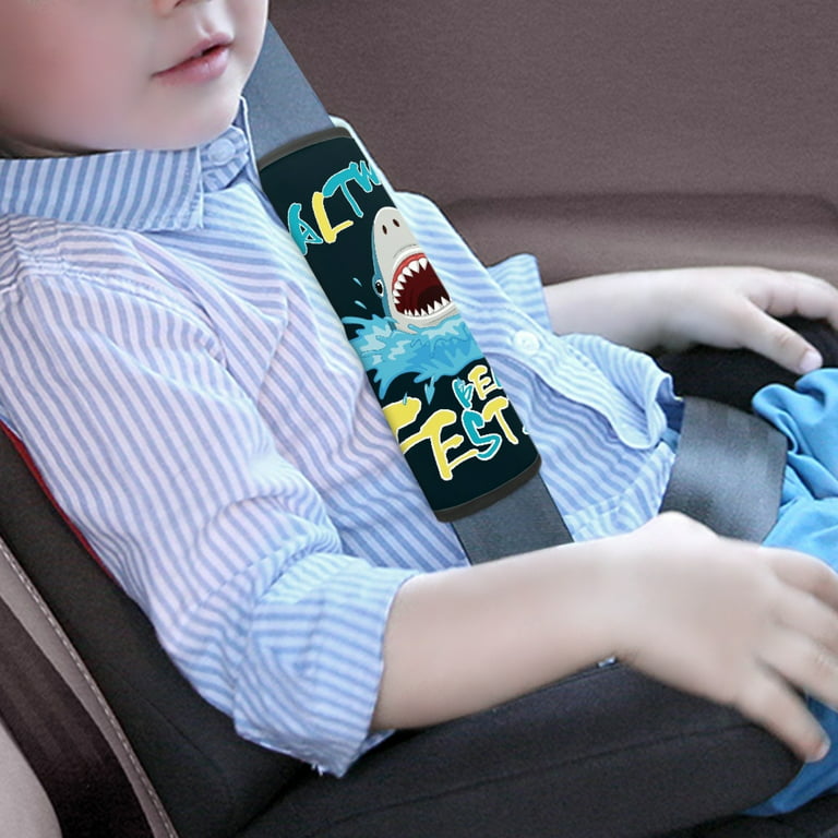JINMUZAO Shark Print Car Seat Belt Pads Comfortable Seat Belt