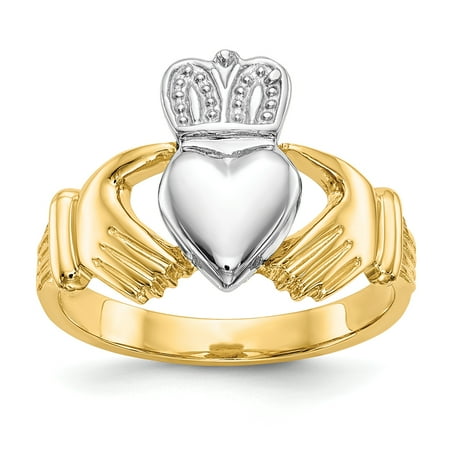 Men's 14K Two-Told Gold Claddagh Ring