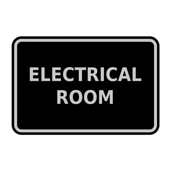 Classic Framed Electrical Room (Black / Silver) - Small