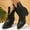 Black, variant on Bnwani Boots Women Fashion Pointed Mid-Heel Ankle Casual Boot Brown Size 5.5