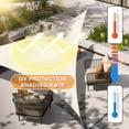 thumbnail image 3 of LOVE STORY Sun Shade Sail Triangle 95% UV Block Sunshade Awning for Backyard Yard Deck Patio Garden Outdoor Activities and Facility, 20'x20'x20' Cream, 3 of 7