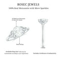 thumbnail image 6 of Rosec Jewels Moissanite Oval Engagement Ring 1 Carat - Celtic Knot Ring - 5X7 mm Oblong Ring - D-VS1 Quality Certified, 925 Sterling Silver, US 7.00, 6 of 7