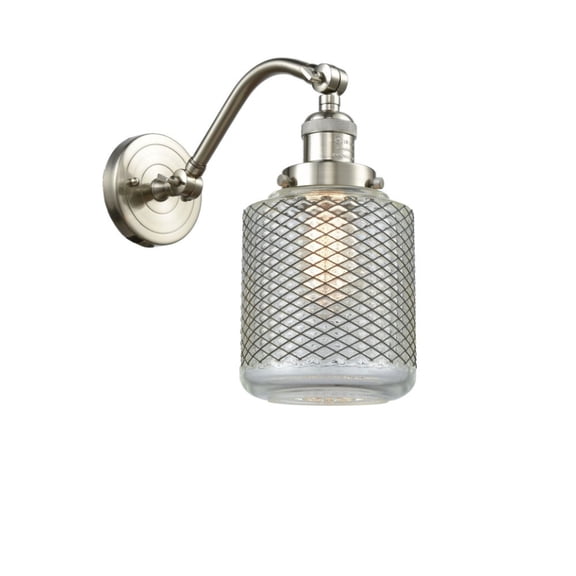 515-1W-BK-G262-Innovations Lighting-Stanton - 10.38 Inch 1 Light Wall Sconce Matte Black Finish