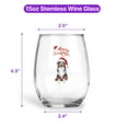 thumbnail image 5 of Merry Christmas Australian Shepherd Santa Hat Xmas Tree Winter Holiday 15oz Stemless Wine Glass Mug Aussie Dog Lover Gifts Wine Glasses Cup - 01013, 5 of 5