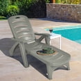 thumbnail image 3 of Patiojoy Outdoor Chaise Lounge Chair 5-Position Folding Recliner for Beach Poolside Backyard Gray, 3 of 10