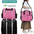 thumbnail image 3 of PetAmi Dog Travel Bag, Travel Pet Bag Organizer, Dog Food Travel Bag with Food Container and Bowls, Dog Travel Supplies Gift Accessories for Weekend Camping, Dog Cat Diaper Bag (Pink, Large), 3 of 7