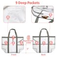 thumbnail image 4 of myvepuop Clearance Mesh Beach Bag Family Beach Tote 9 Pockets Beach Towel Bag Beach Bag Beach Bag, 4 of 5