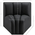 thumbnail image 3 of Meridian Furniture Arc Black Vegan Leather Curved Corner, 3 of 11