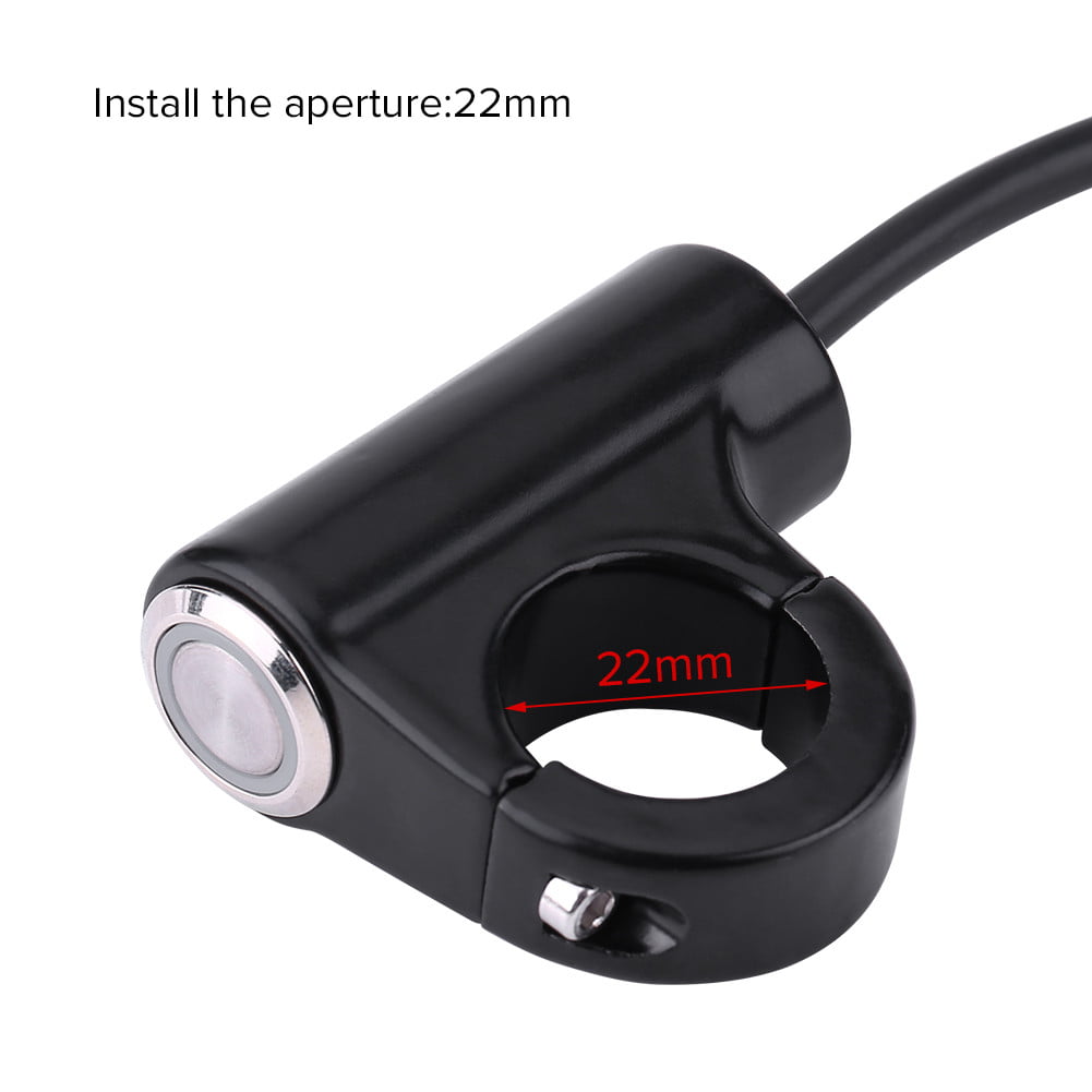E-Bro Universal 7/8 Motorcycle Handlebar Switch On/Off Button 12V DC Fog Lamp Light Or Kill Switch 