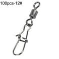 thumbnail image 2 of Windfall 50/100Pcs Swivel Fishing Connector Stainless Steel Hook Fast Rolling Clip Snaps - 1#, 2#, 3#, 4#, 5#, 6#, 7#, 8#, 10#, 12#, 14#, 1/0, 2/0, 3/0 (Optional), 2 of 7