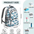 thumbnail image 4 of Police and Checkered White Pattern Backpack for School, Cute School Bag with Adjustable Shoulder Straps and Padded Back, 16.9"x12.6"x5.9", 4 of 4