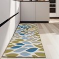 thumbnail image 4 of Blue Leaf and Vine Pattern Kitchen Rug Mat,Kitchen Runner Rugs Non Skid Washable,Decorative Kitchen Floor Mats for Kitchen,Sink,Laundry,17"X47", 4 of 5