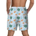 thumbnail image 4 of Uemuo Turtles And Goldfish Pattern Mens Swim Trunks Quick Dry Board Shorts with Mesh Lining, Stretch Beach Shorts Quick Dry No-Chafing Board Shorts-3X-Large, 4 of 9