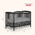 thumbnail image 2 of Dream On Me Chelsea 5-in-1 Convertible Crib, JPMA Certified, Black, 2 of 7