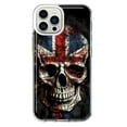 thumbnail image 1 of MUNDAZE Apple iPhone 11 Pro Max Shockproof Clear Hybrid Protective Phone Case British UK Flag Skull Cover, 1 of 5