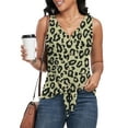 thumbnail image 2 of FIUFY Womens Tank Tops Sleeveless Button Down Shirts V Neck Tie Front Knot Tunic Blouses, 2 of 4