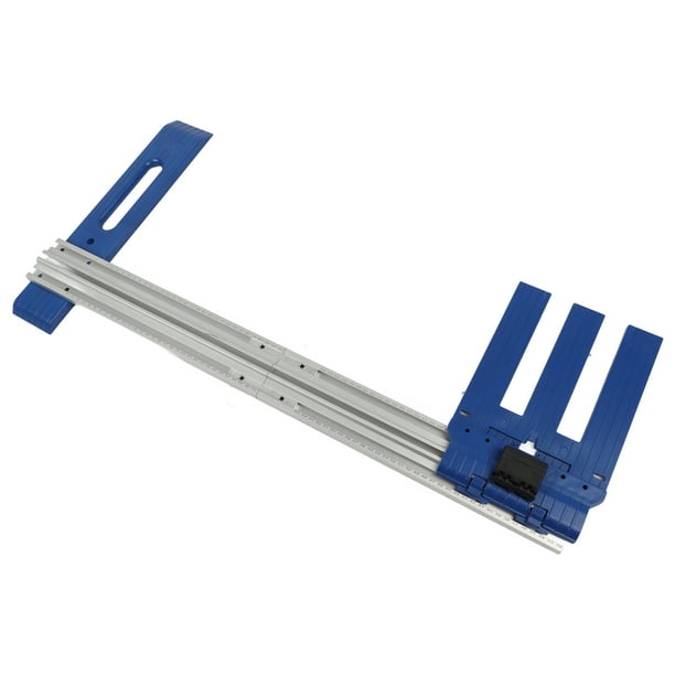 Carril Guía De Corte Para Carpintería, Plástico De Ingeniería Duradero Alta Dureza Azul Plata Guía De Sierra Circular Multifuncional aleación De Aluminio Para Tableros De