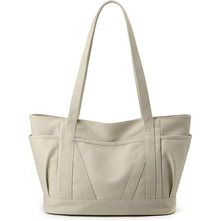 XiaoBanDeng Women Tote Bag Canvas Casual Top Handle Satchel Large Capacity Handbag with Zipper for Work Travel Shopping