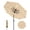 Tan, variant on Solar LED Patio Table Umbrella, 10 FT Outdoor Market Umbrella with Tilt Crank for Garden, Pool, Deck, Backyard, 40 Lights