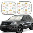 thumbnail image 6 of Kdxio Little Elephant Print 2-Piece Sun Shade Front Windshield - Foldable Car Front Window Sunshades For Most Sedans Suv Truck, 6 of 6
