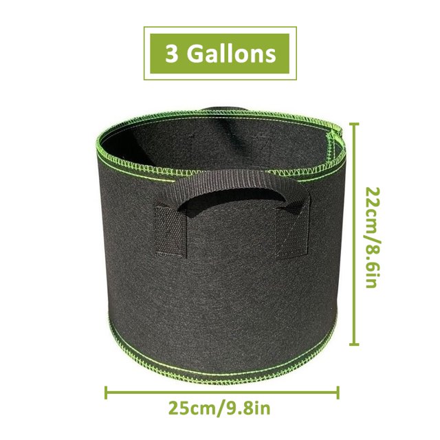 Grow Bag with Handles, Nonwoven Fabric Planter Pot for Vegetable Flower Potato Garden