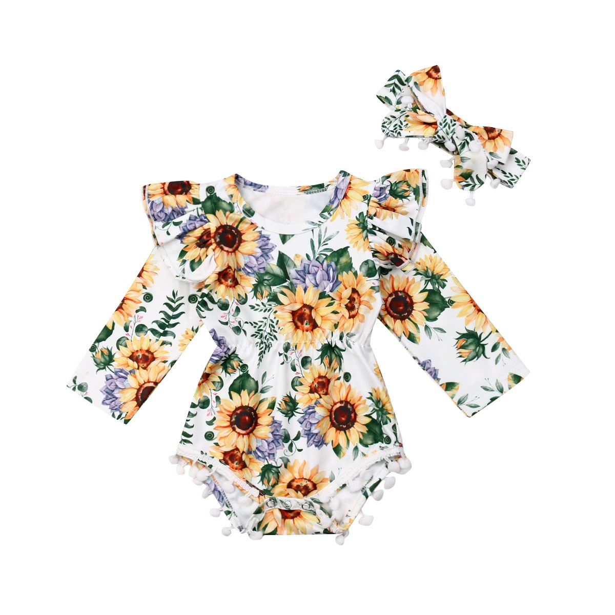 baby girl sunflower clothes