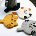 thumbnail image 4 of Cute Cat Cup Cushion Wool Felts Cat Cup Cushion Cute And Well-behaved Placemat Creative Gift, 4 of 8