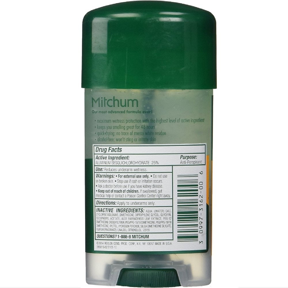 Mitchum Power Gel Anti-Perspirant Deodorant Sport 2.25 Oz ( Pack Of 7)