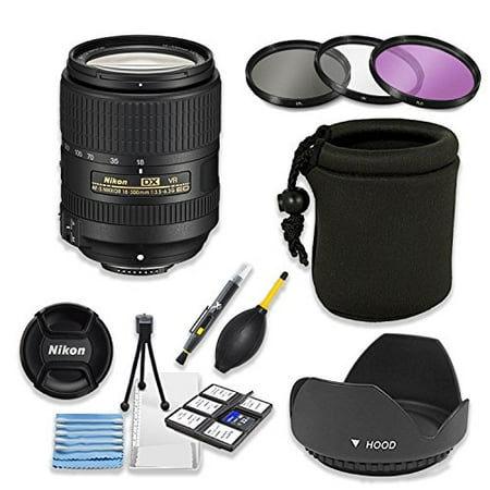 Nikon AF-S DX NIKKOR 18-300mm f/3.5-6.3G ED VR Lens Bundle with Professional HD Filters, Lens Hood, Lens Case, 5 Piece Lens Starter