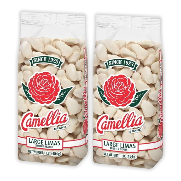 Camellia Large Lima Beans 1 Pound (2 Pack)
