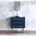 thumbnail image 2 of Meridian Furniture Marisol Contemporary Metal Nightstand in Rich Navy Finish, 2 of 9