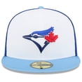 thumbnail image 2 of Men's New Era  White/Powder Blue Toronto Blue Jays 2025 Spring Training 59FIFTY Fitted Hat, 2 of 6