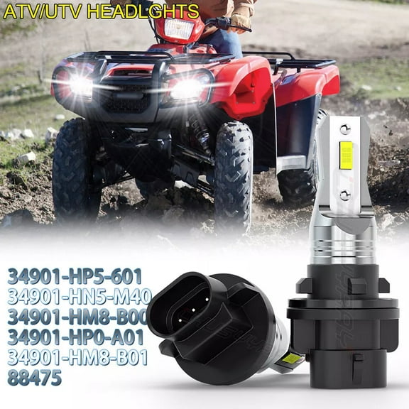 LED Headlight Bulb Lights for Honda ATV UTV fits for 34901-HP5-601 34901-HN5-M40