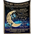thumbnail image 1 of LHSHID Personalized Lover Name Message Text Blanket to My Daughter from Mom and Dad You'Ll Always Be My Baby Girl Hug Blanket Warm Bed Throws, 1 of 6