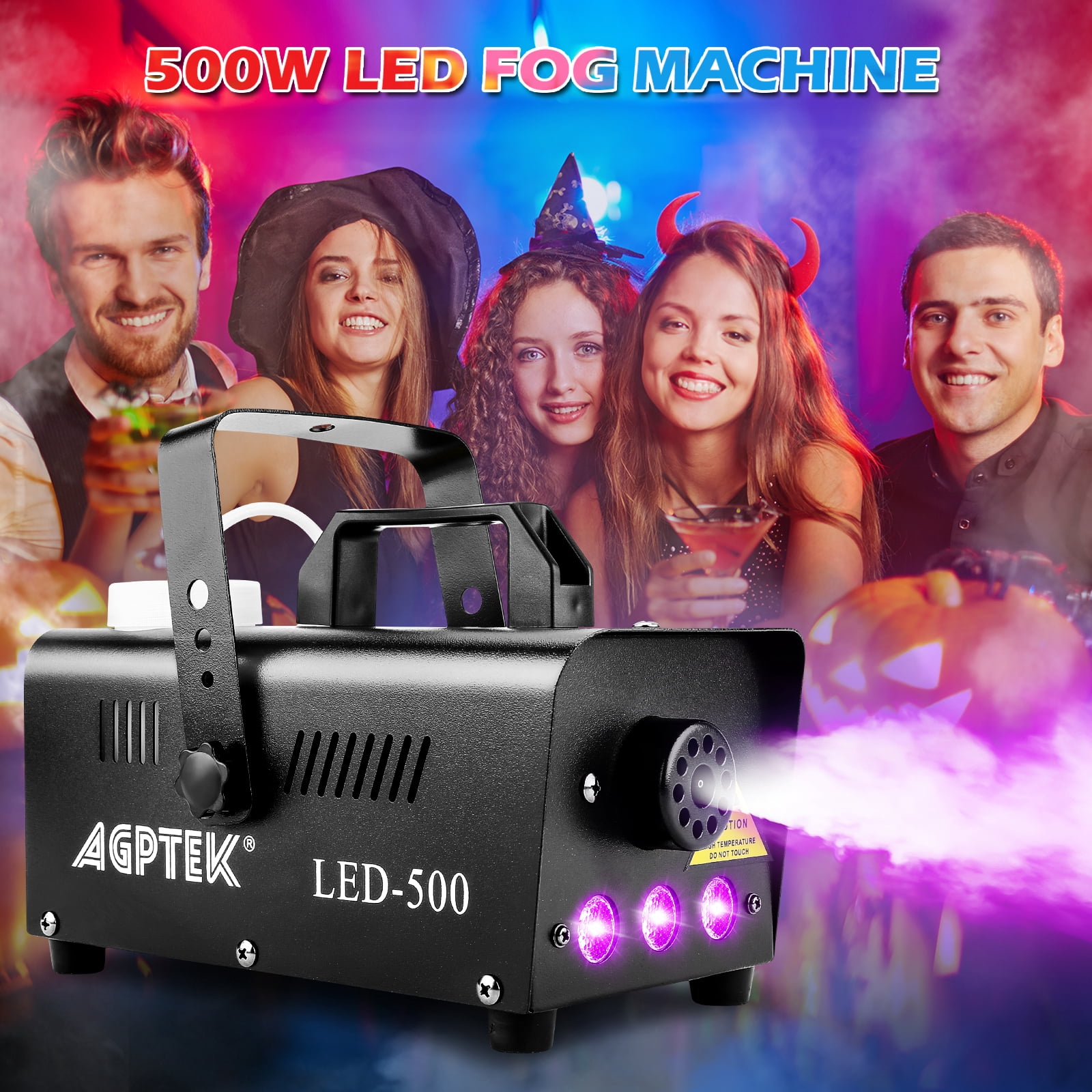 Fog Machine LED RGB Fogger Smoke Maker Party Halloween with Remote Controller