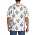 thumbnail image 3 of Sikiie Funny Chicken Men's Wrinkle Free Untucked Cuban Shirt Business Casual Button Down Shirts Short Sleeve Shirt3X-Large, 3 of 5