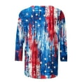 thumbnail image 4 of Dagegui Under $15 4th of July Patriotic Shirts for Women 2025 American Flag Stars Stripes T-Shirts Glitter Firework Graphic Tees Memorial Day Parade Summer Tops, 4 of 5