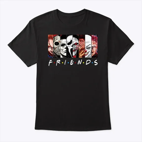 RARE Friends Horror Shirt Happy Halloween Horror T-Shirt Unisex Fan Gift S-5XL