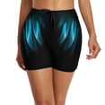 thumbnail image 2 of Swim Shorts for Women Printed High Waist Swimsuit Bottom Loose Fit Sports Yoga Swim Bottoms Sky Blue S, 2 of 7