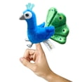 thumbnail image 1 of Peacock Owl Bird Finger Puppet Plush Doll Storytelling Parrot Finger Doll Kawaii Simulation Animal Hand Puppet Interactive Toy, 1 of 5