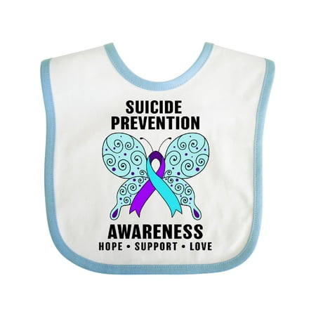 

Inktastic Suicide Prevention Awareness Hope Support and Love Gift Baby Boy or Baby Girl Bib