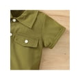 thumbnail image 5 of TSEXIEFOOFU Baby Short Sleeve Shirt + Shorts, Adjustable Belt Pocket Decoration Casual Style Summer Clothing, 5 of 8
