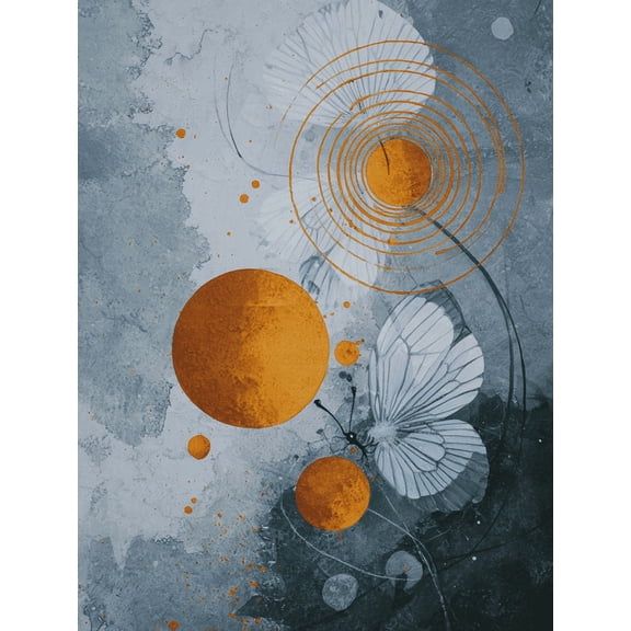 Abstract Butterfly Circles Canvas Print, Wall Decor for Living Room Bedroom Dining Room Hallway Office Cafe