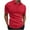 Red, variant on Chiccall Mens Summer Tops Solid Wrinkle-free Casual Performance Shirts Short Sleeve Button Up Shirts