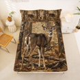 thumbnail image 5 of Manfei Woodland Elk Bed Sheets,Golden Leaves Full Size Sheets,4 Pieces,1 Flat Sheet, 1 Fitted Sheet and 2 Pillowcases, 5 of 6
