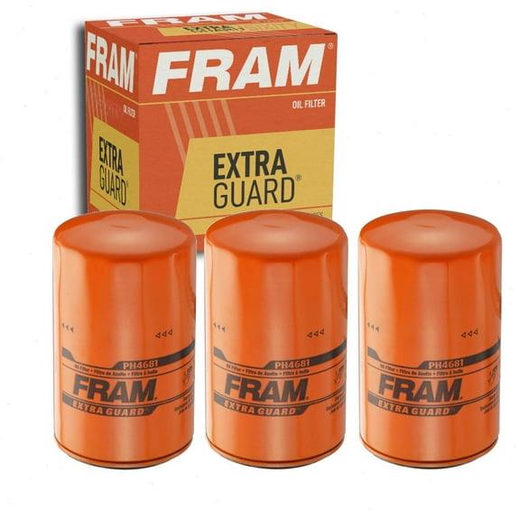3 pc FRAM PH4681 Extra Guard Engine Oil Filters for 1R-1807 35-822626Q1 85113942 B7225 LF16101 LF554 Oil Change Lubricant Filters