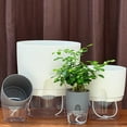 thumbnail image 3 of Double Layer Flower Pot Water Storage Burr Free Automatic Absorbing Plant Container Gardening Tools, 3 of 10