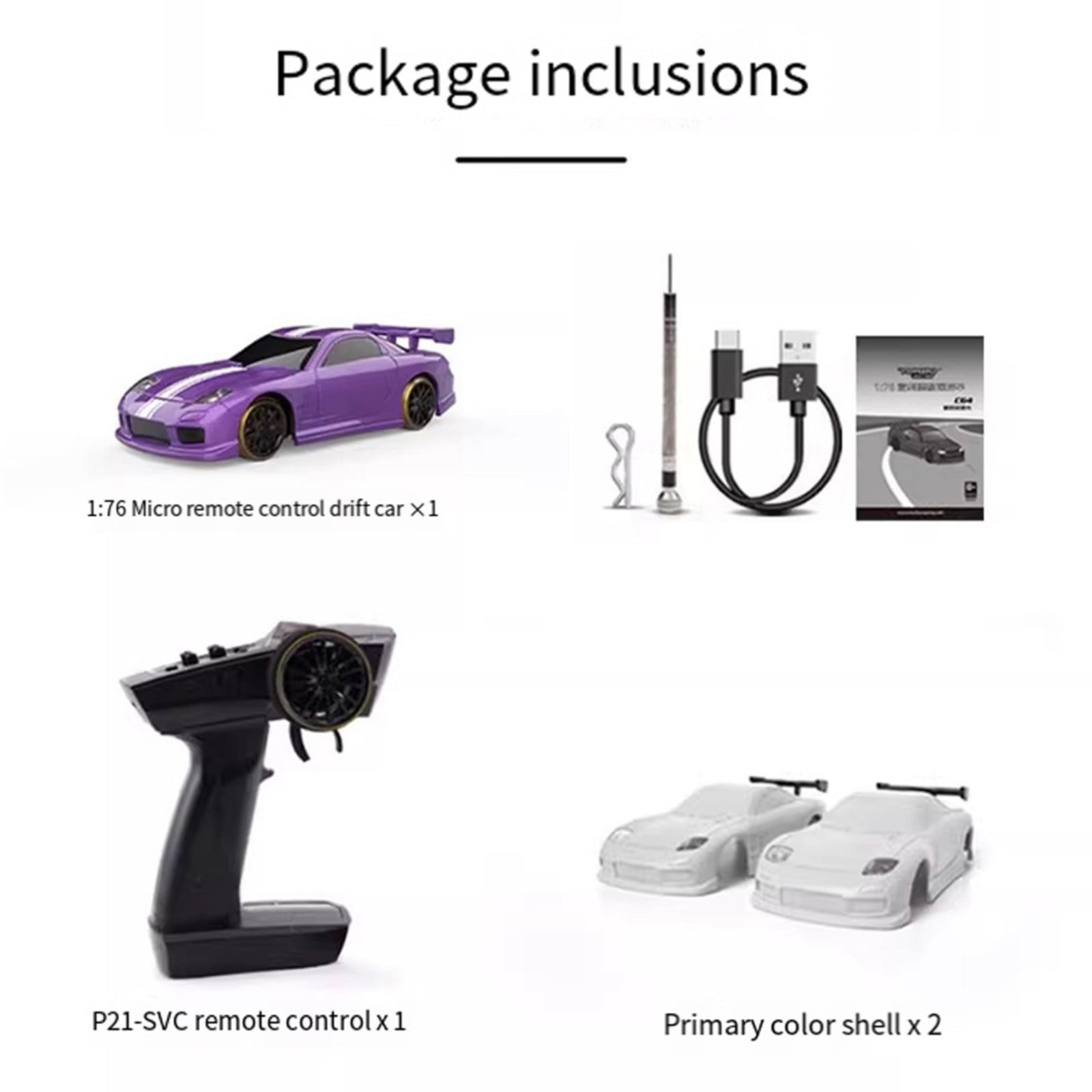 BJBSJSZ Drift RC Car with Gyro, Mini Slide Drift Rc Car, Rc Drift Car Remote Drift Car with Mini Lights System, Mini Drifty Boyz Mini with Underglow