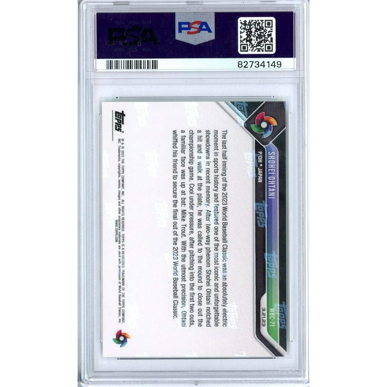 PSA 10 GEM MINT 大谷翔平 TOPPS NOW WBC-71 Graded 2023 Topps Now Shohei Ohtani #WBC71 World Baseball