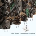 thumbnail image 6 of Brown Green Camo Leaves Branches Pattern Shower Curtain 72"x84" ,Bathroom Decorative Shower Curtains Set with 12 Hooks,Modern Waterproof Washable Shower Curtain, 6 of 6